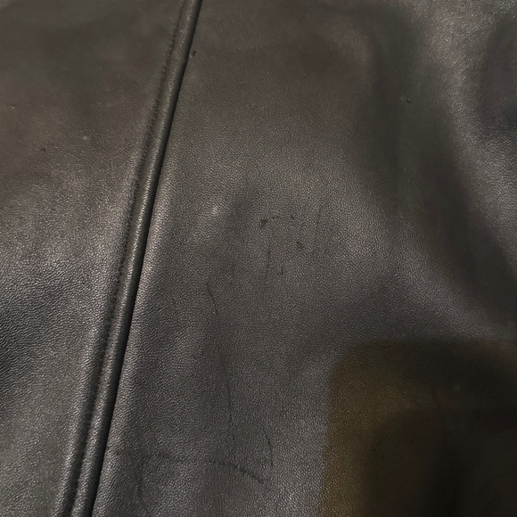 Dockers Men's Leather Bomber Jacket Large - Picture 9 of 12